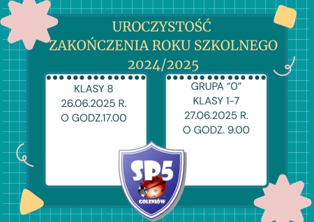 Uroczystość Zakończenia Roku Szkolnego 2024/2025