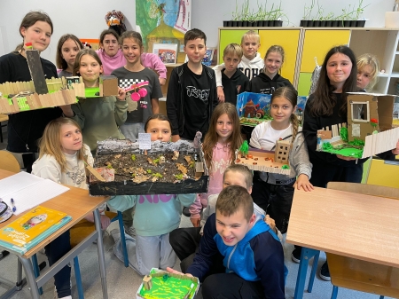 Makieta Placu Broni w klasie 5a i 5c