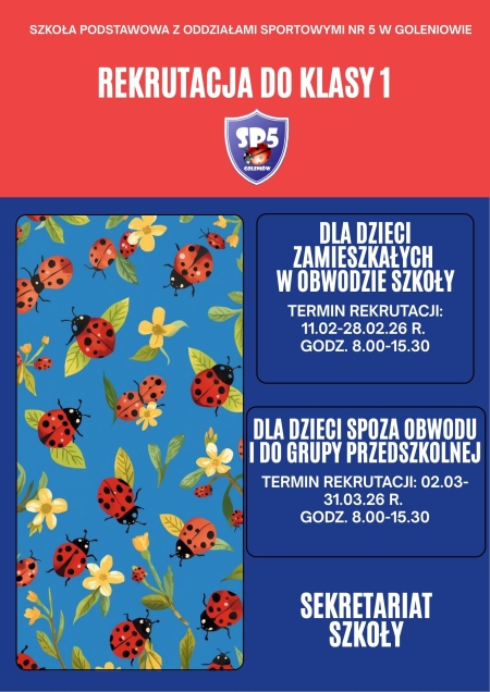 Rekrutacja do SP 5 rok szkolny 2026/2027