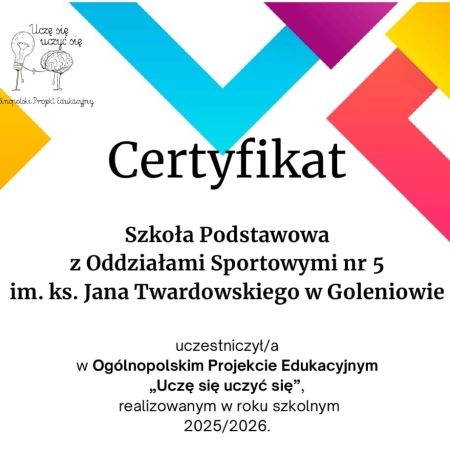 Ogólnopolski Projekt Edukacyjny''Uczę się uczyć się''